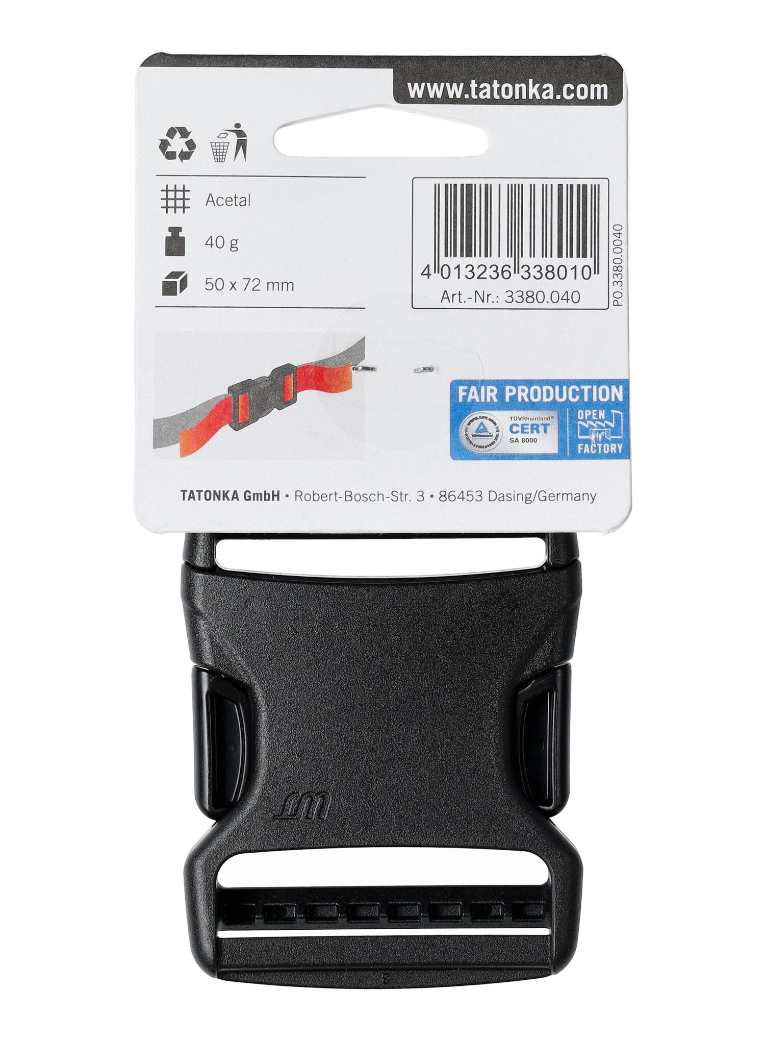 Pracka Tatonka SR-Buckle 50 mm - black