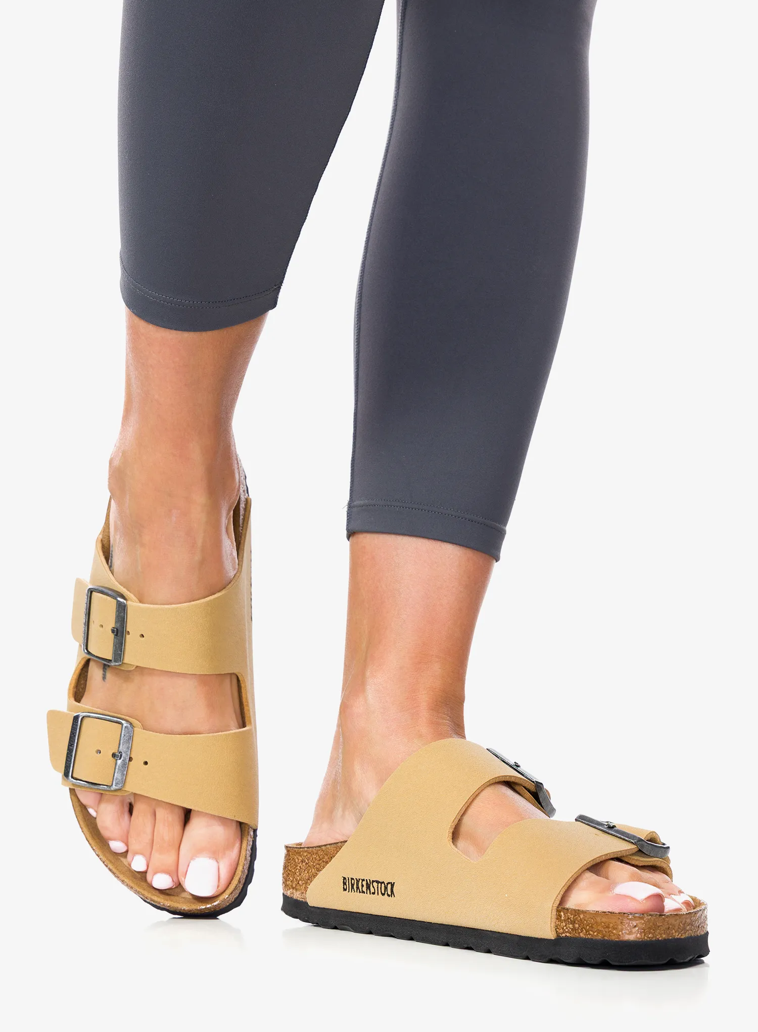 Šľapky dámske Birkenstock Arizona Birko-Flor Nubuk - latte cream