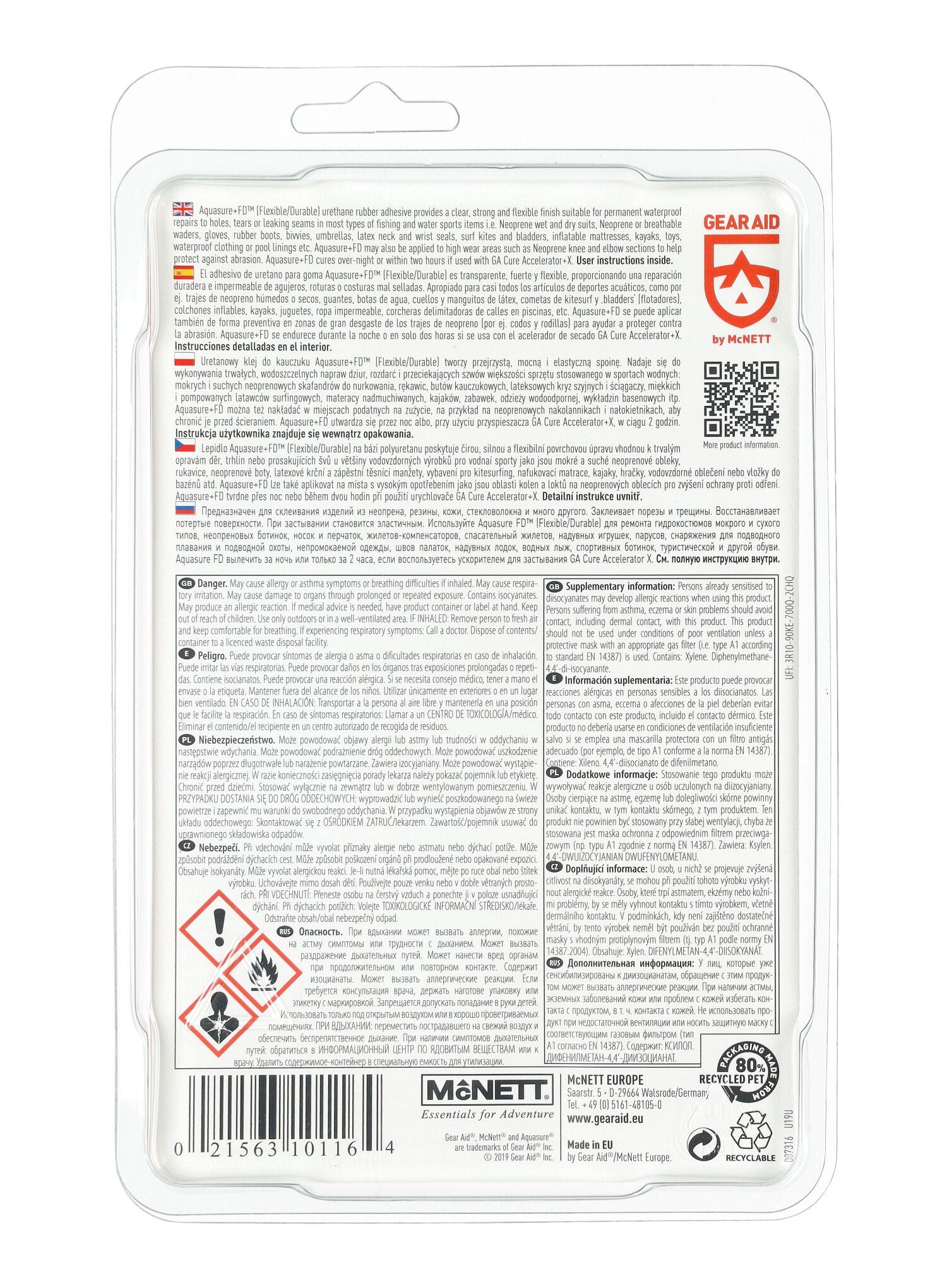 Lepidlo GearAid Aquasure+ FD Flexible Durable Repair Adhesive 