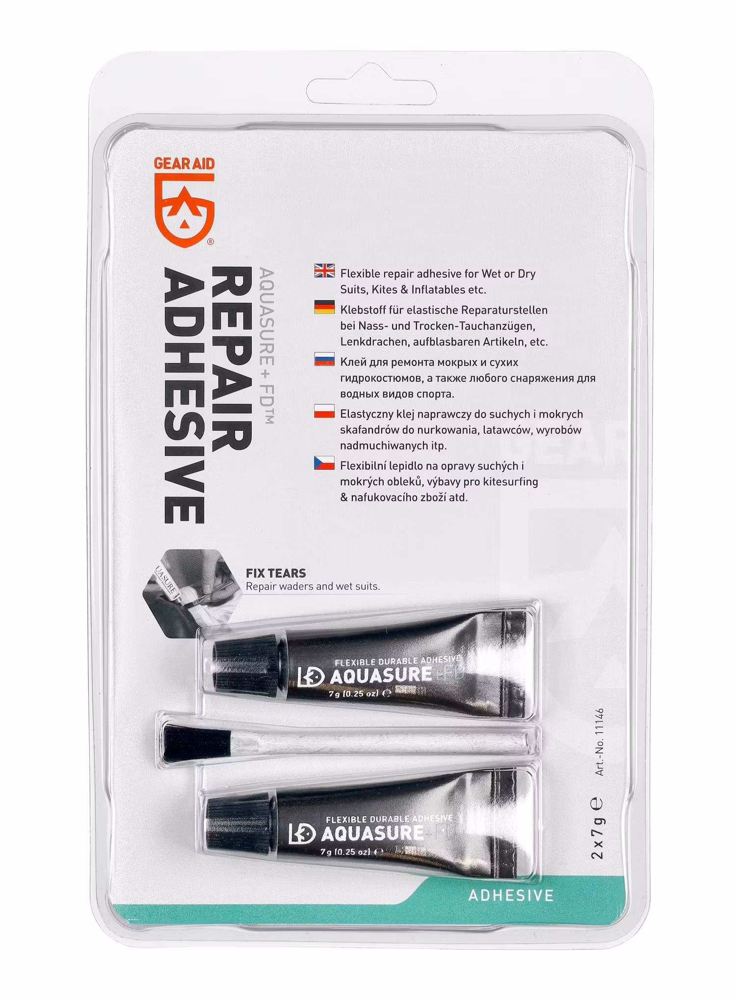 Lepidlo GearAid +FD Flexible Durable Adhesive 2x7g 