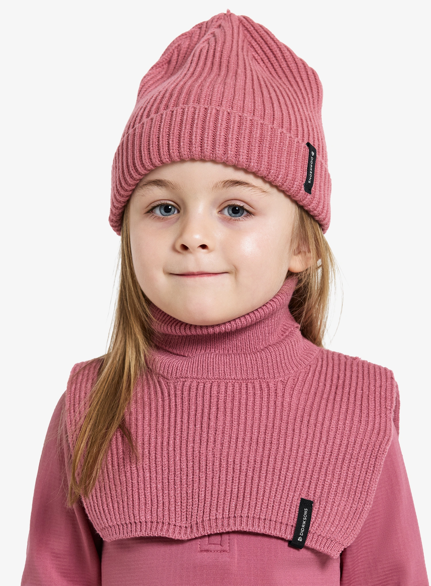 Detský komín Didriksons Delfinen Scarf 2 - heather pink
