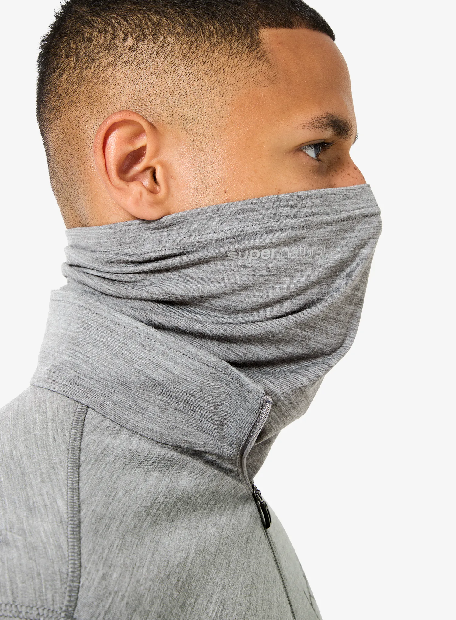 Nákrčník Super.natural Wanderlust Neckwarmer - cashmere grey melange