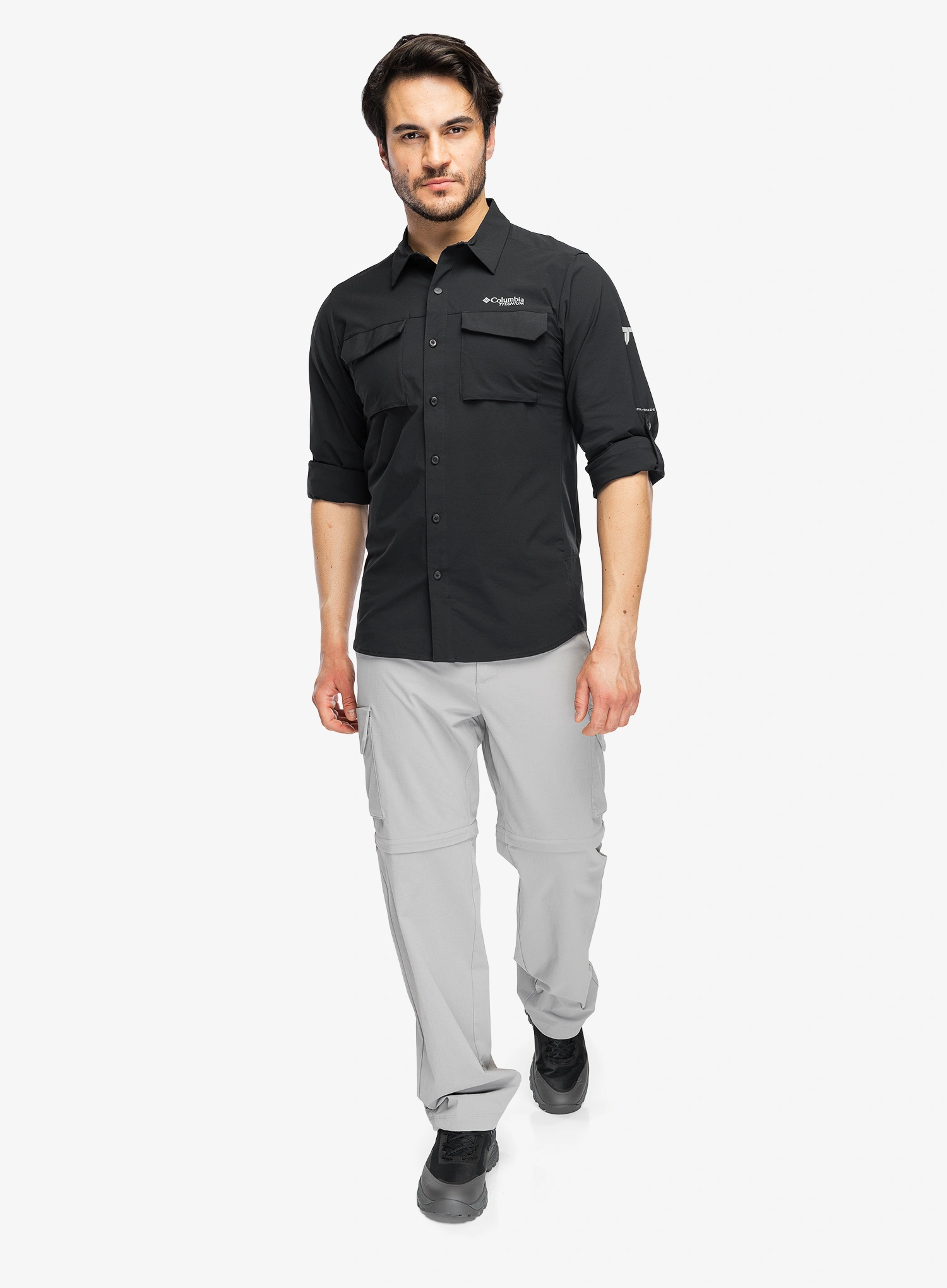 Košeľa Columbia Silver Ridge Elite Long Sleeve Woven - black
