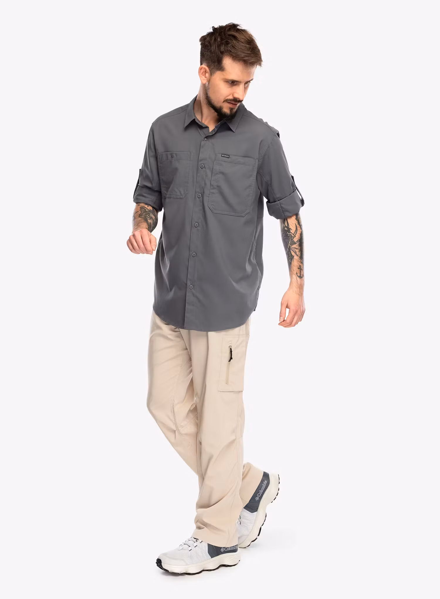 Košeľa Columbia Silver Ridge Utility II LS Shirt - city grey