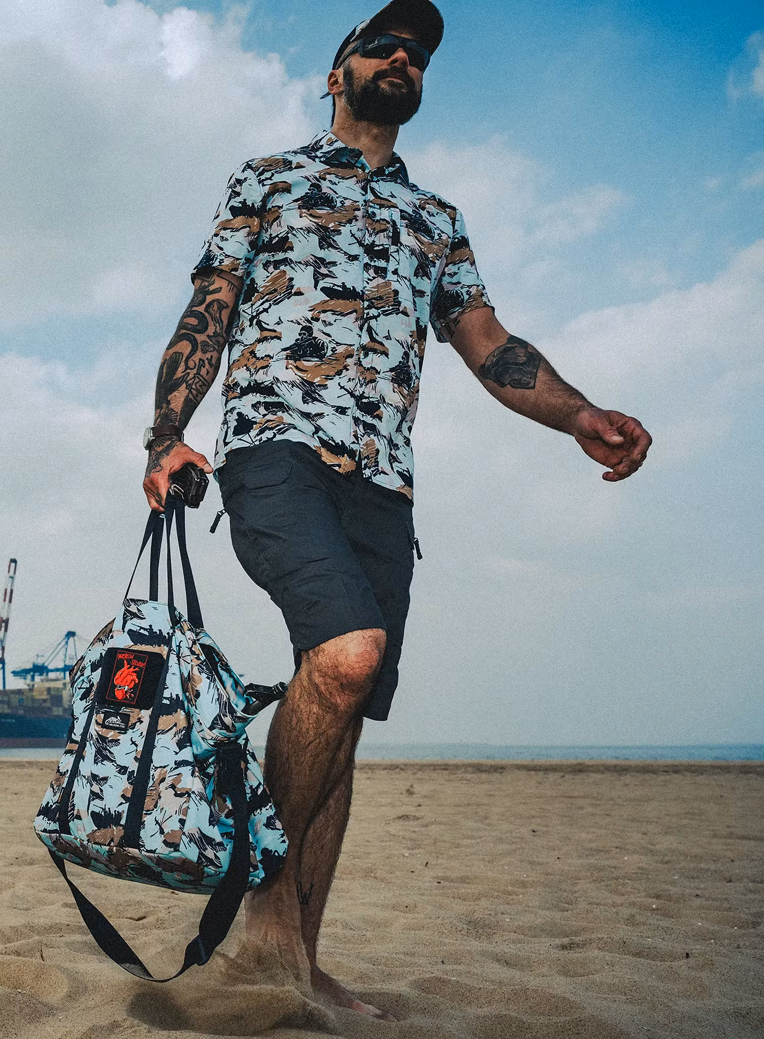 Košeľa Helikon-Tex Tactical Hawaiian Short Sleeve - pacific