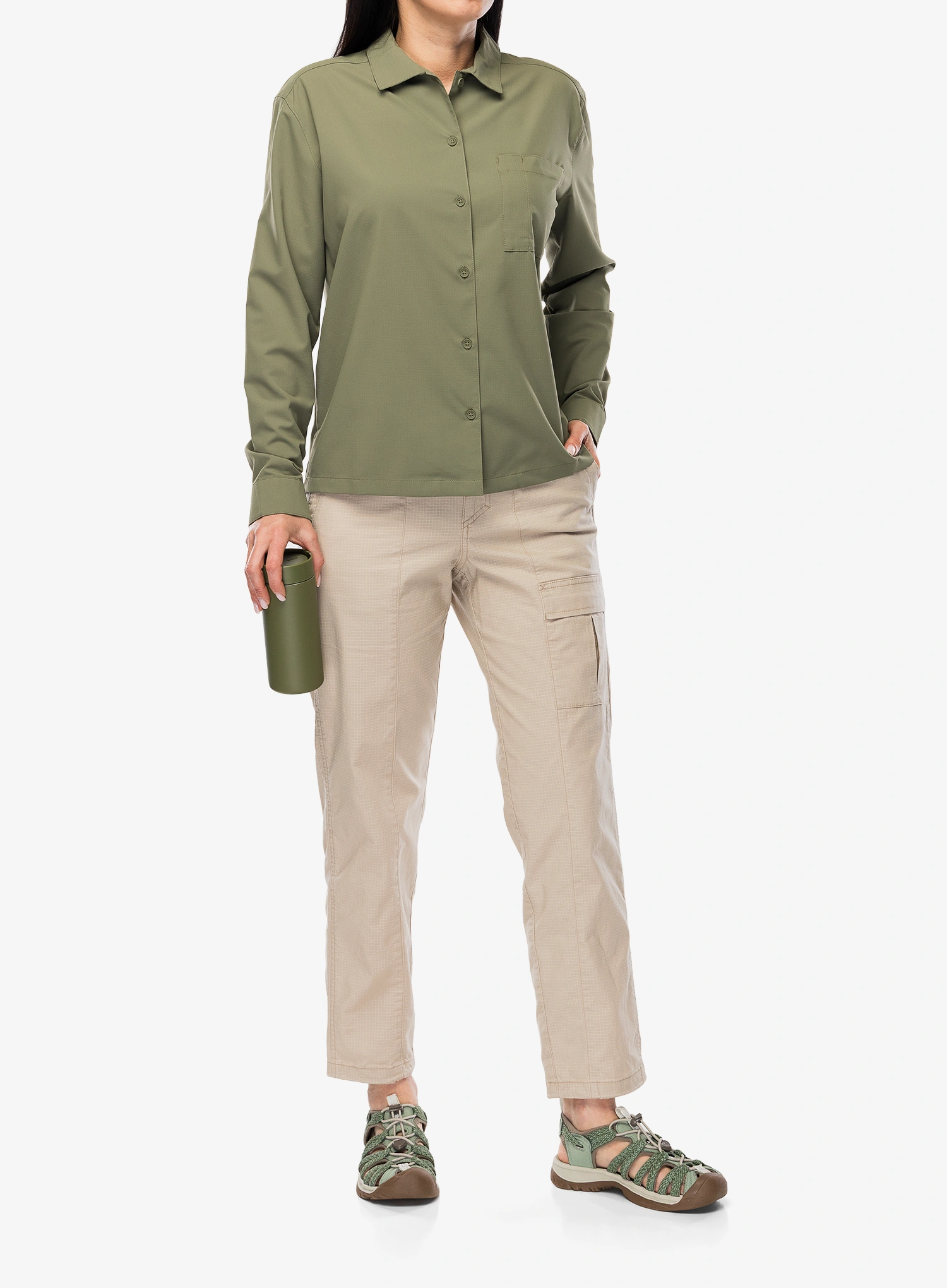 Košeľa proti komárom dámska Royal Robbins Expedition III L/S - fiddlehead