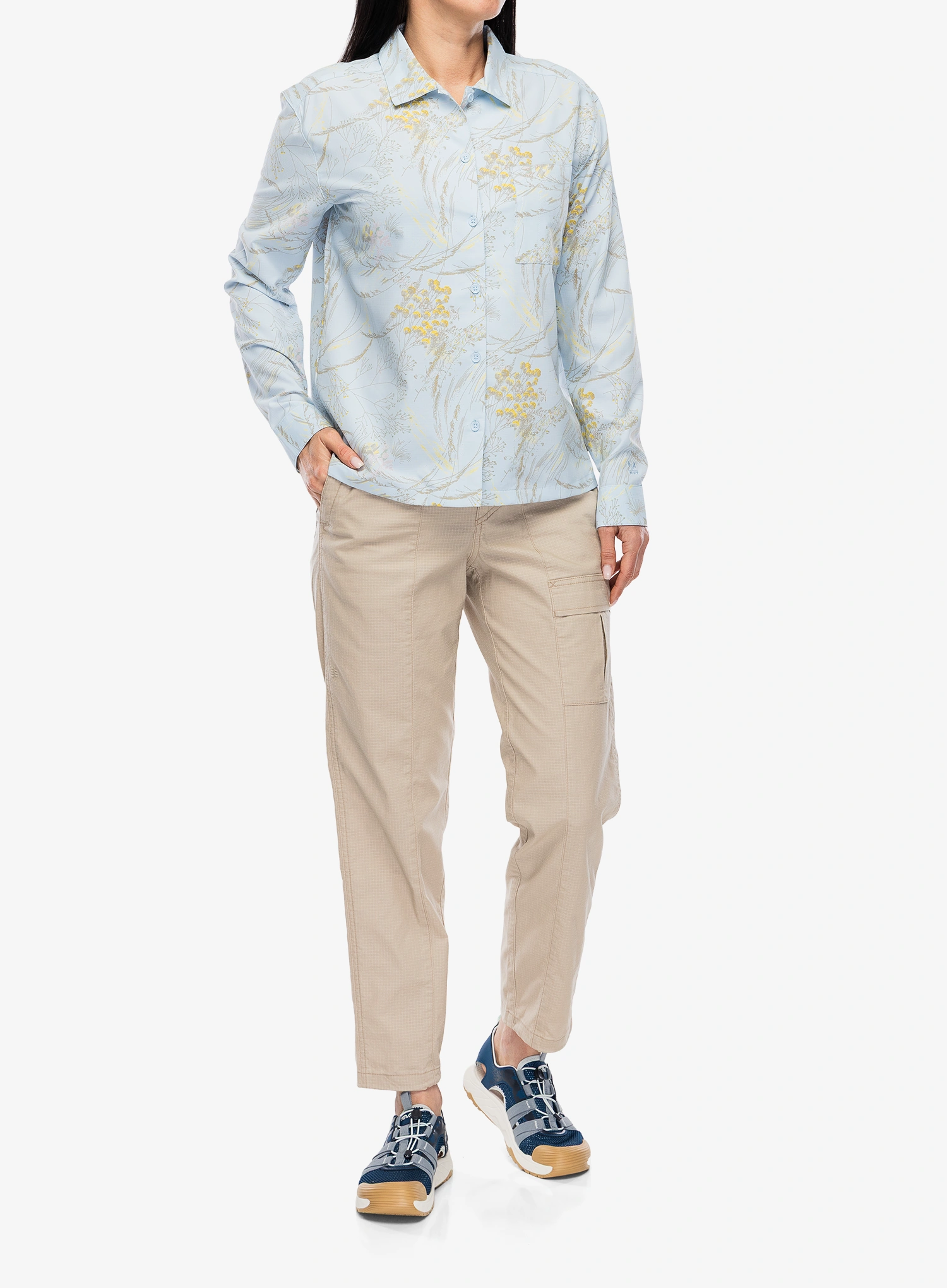 Košeľa proti komárom dámska Royal Robbins Expedition III L/S - skyway meadow pt