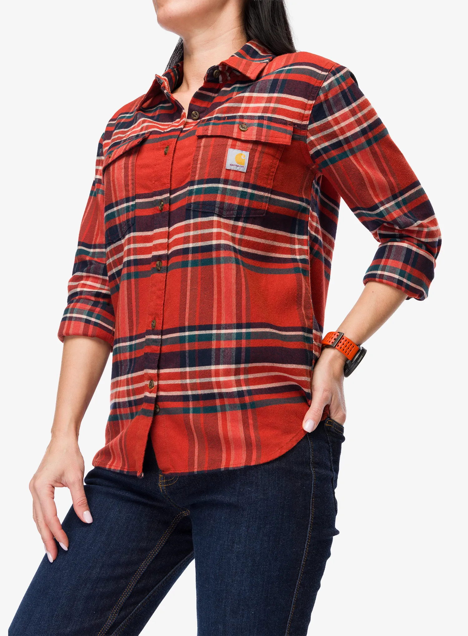 Dámska košeľa Carhartt Tencel Fiber Series L/S Flannel Shirt - spice red