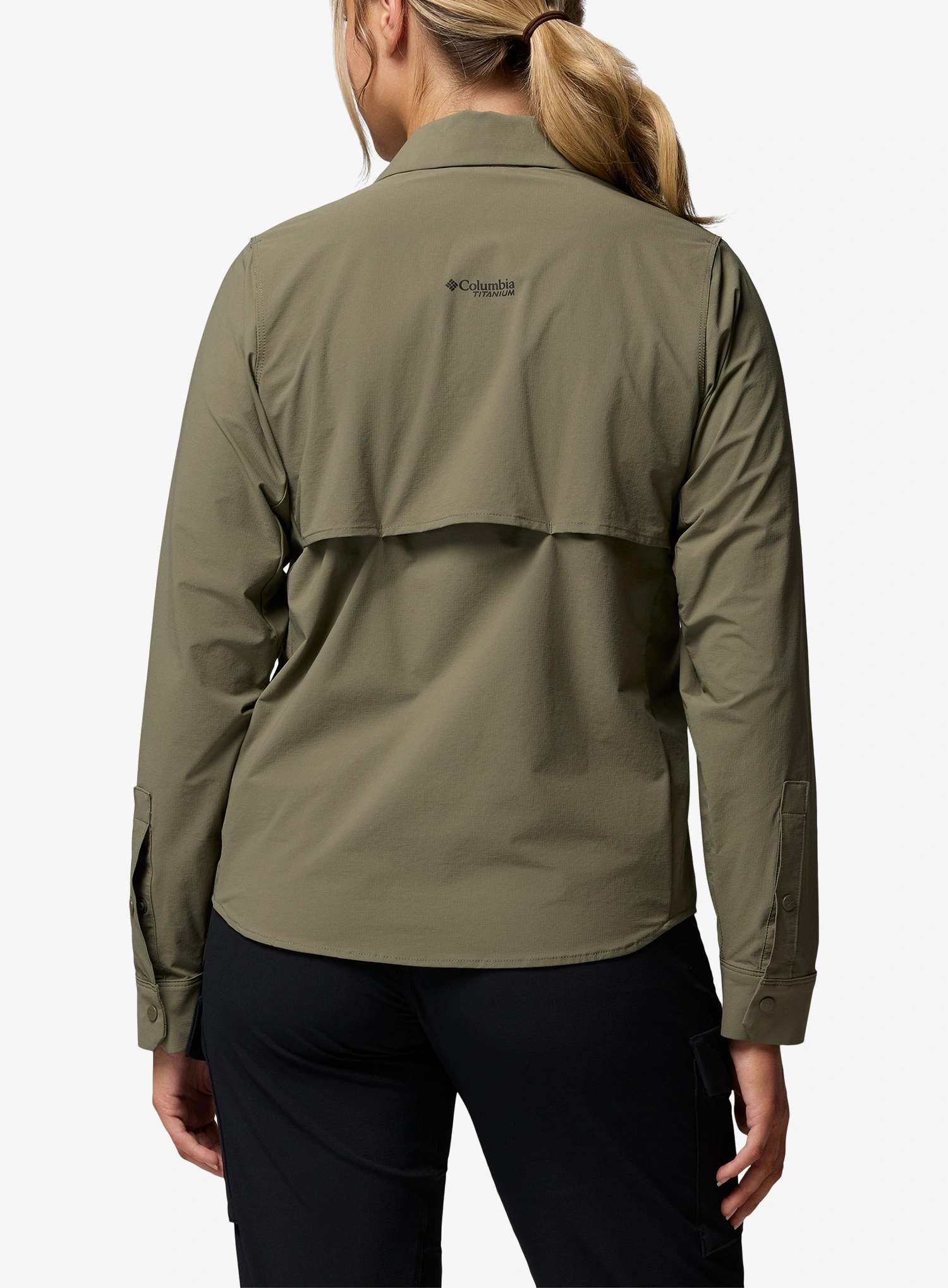 Dámska košeľa Columbia Silver Ridge Elite Long Sleeve Woven - stone green