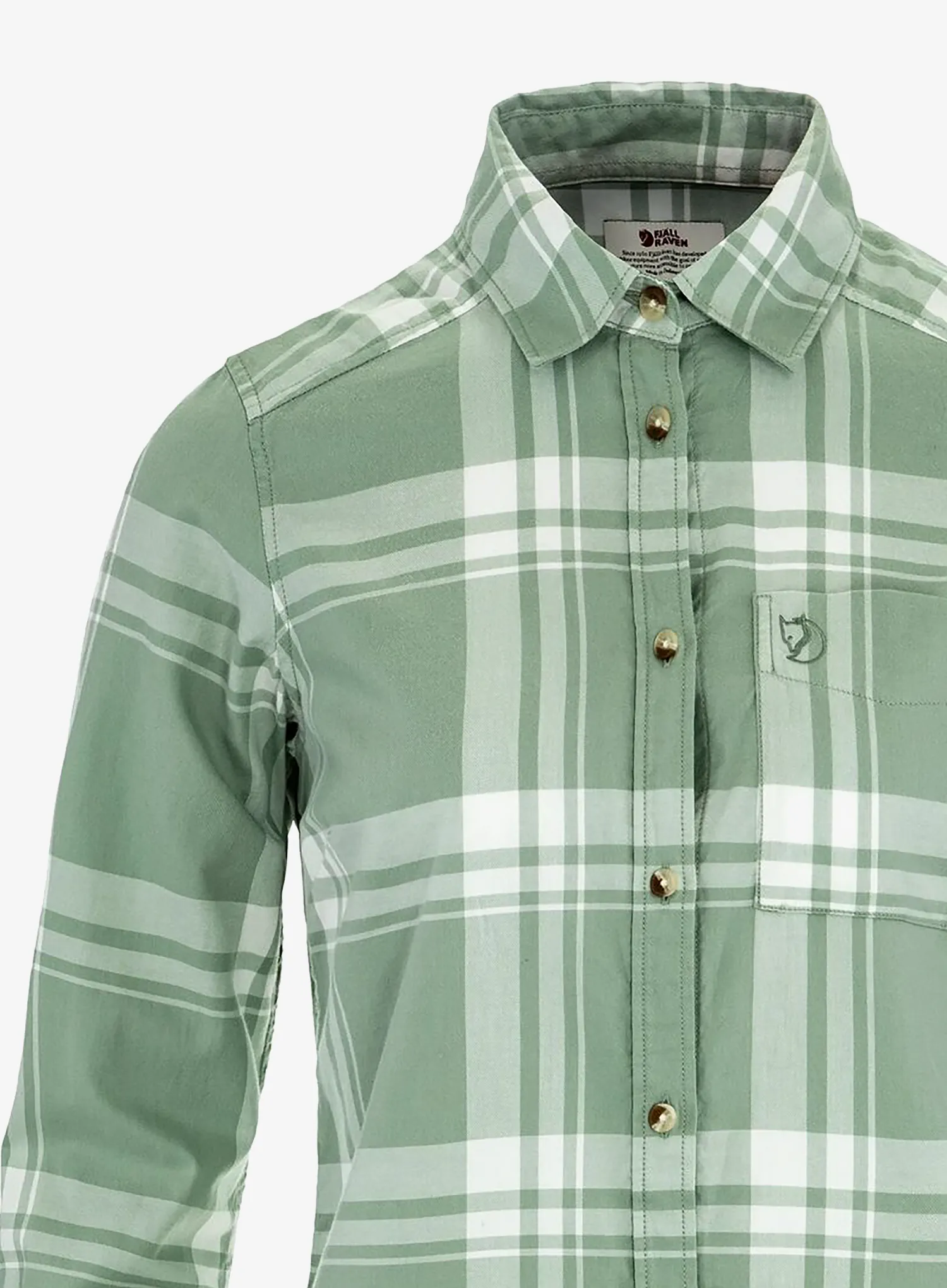 Dámska košeľa Fjallraven Ovik Lite Flannel Shirt - misty green/eggshell
