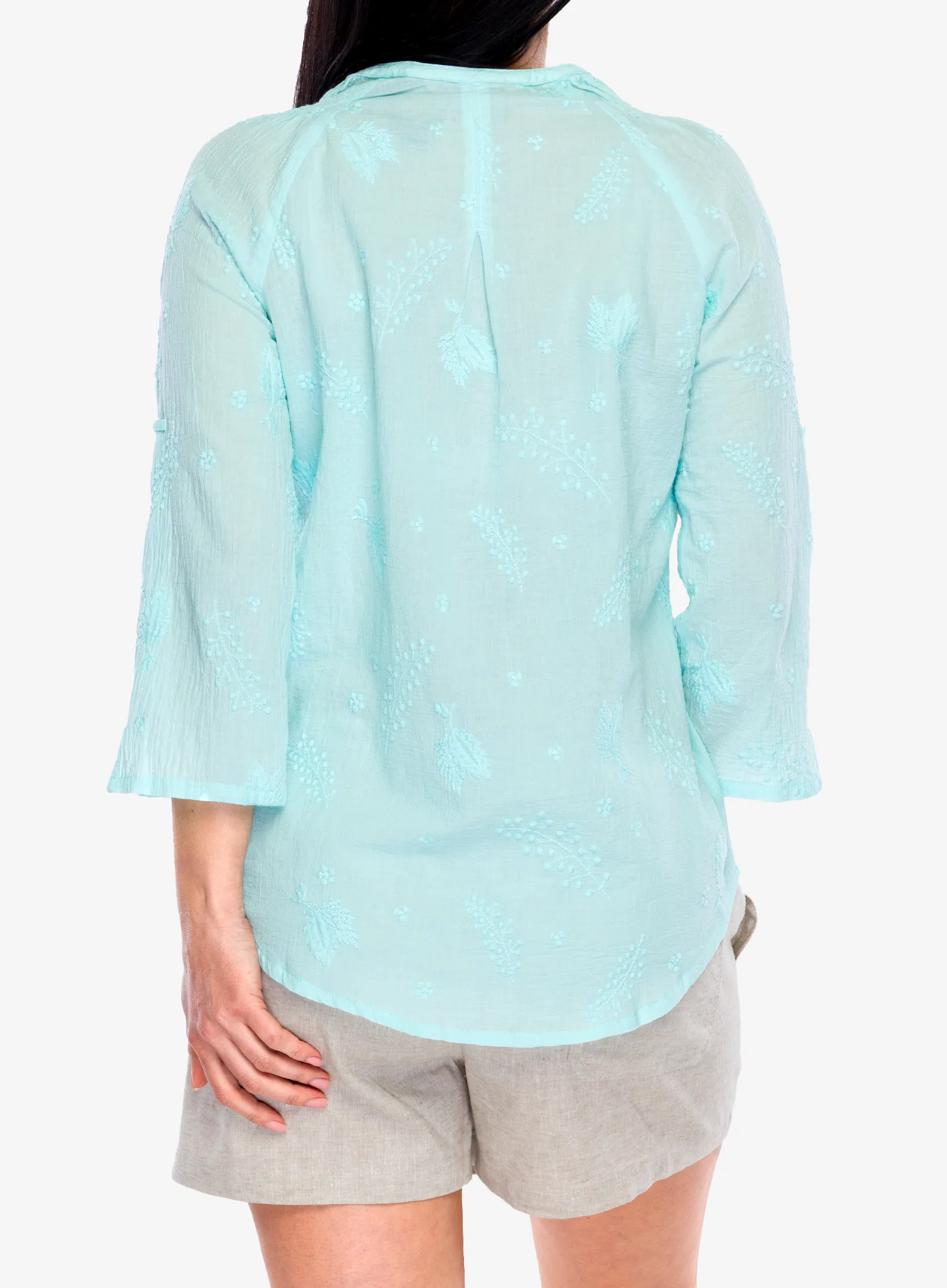 Dámska košeľa Royal Robbins Oasis Tunic II 3/4 Sleeve - pacific blue