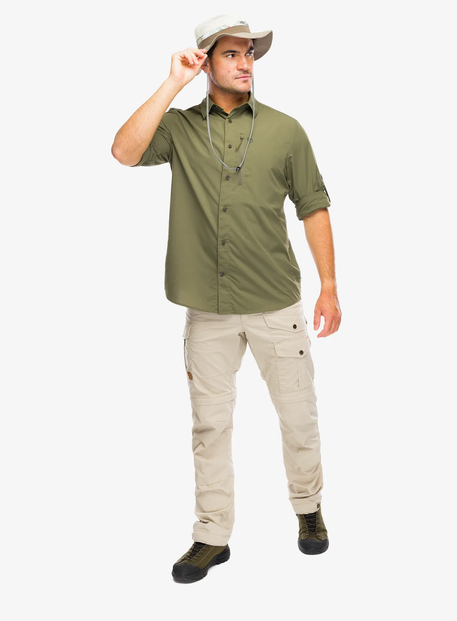Turistická košeľa Fjallraven Abisko Hike Shirt LS - laurel green