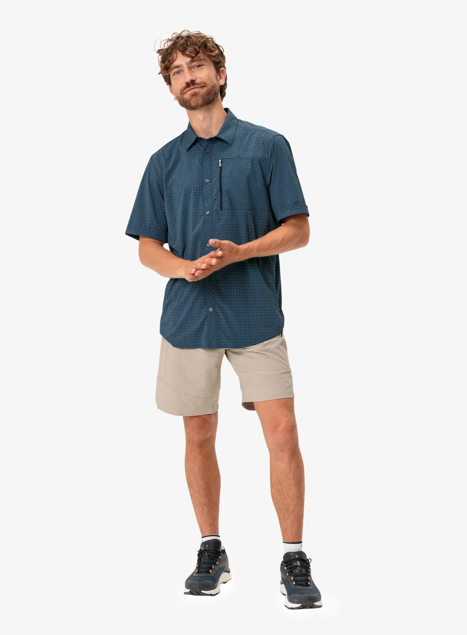 Turistická košeľa Vaude Seiland Shirt IV - dark sea