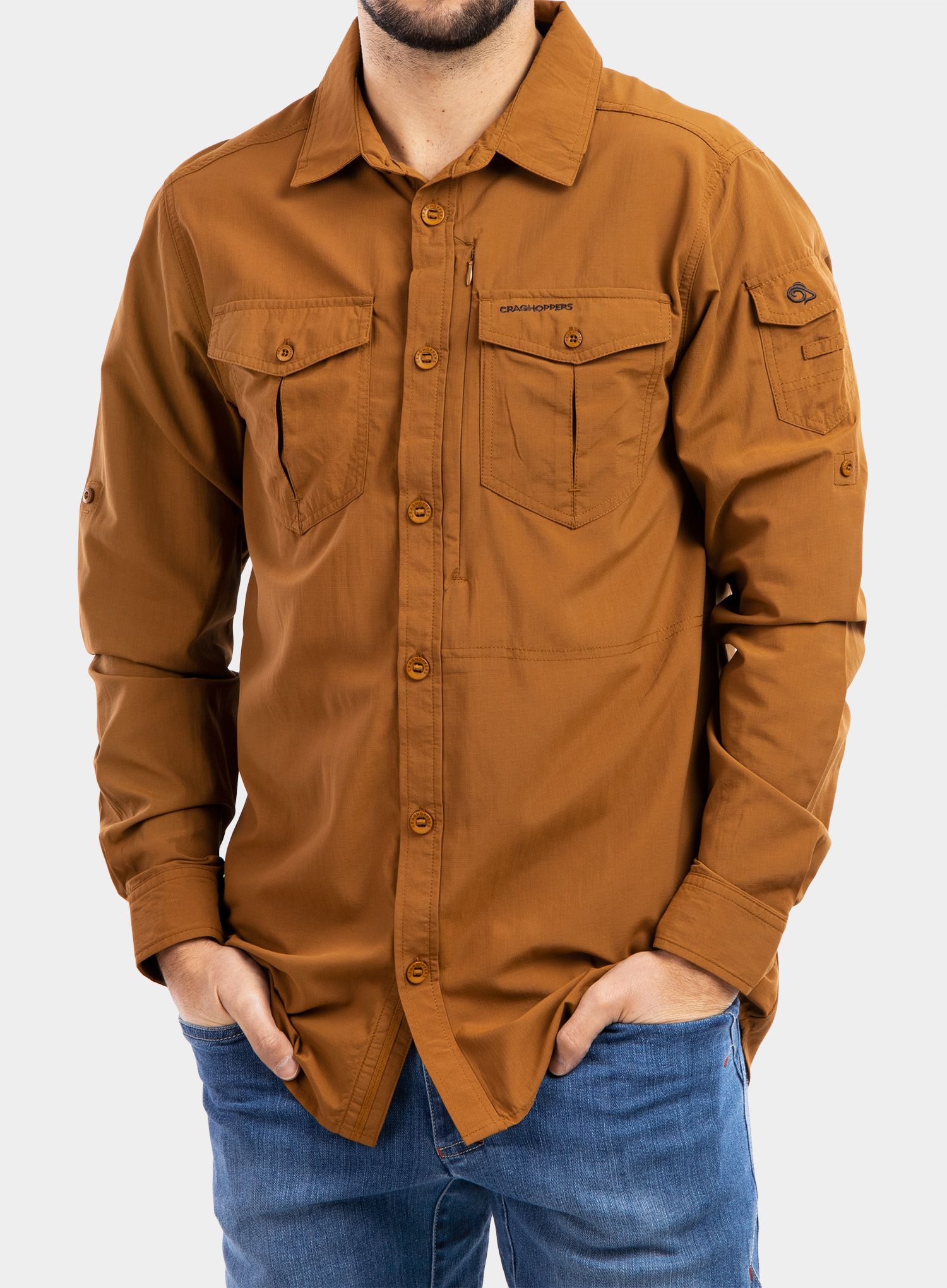 Košeľa Craghoppers NosiLife Adventure II L/S Shirt - rubber