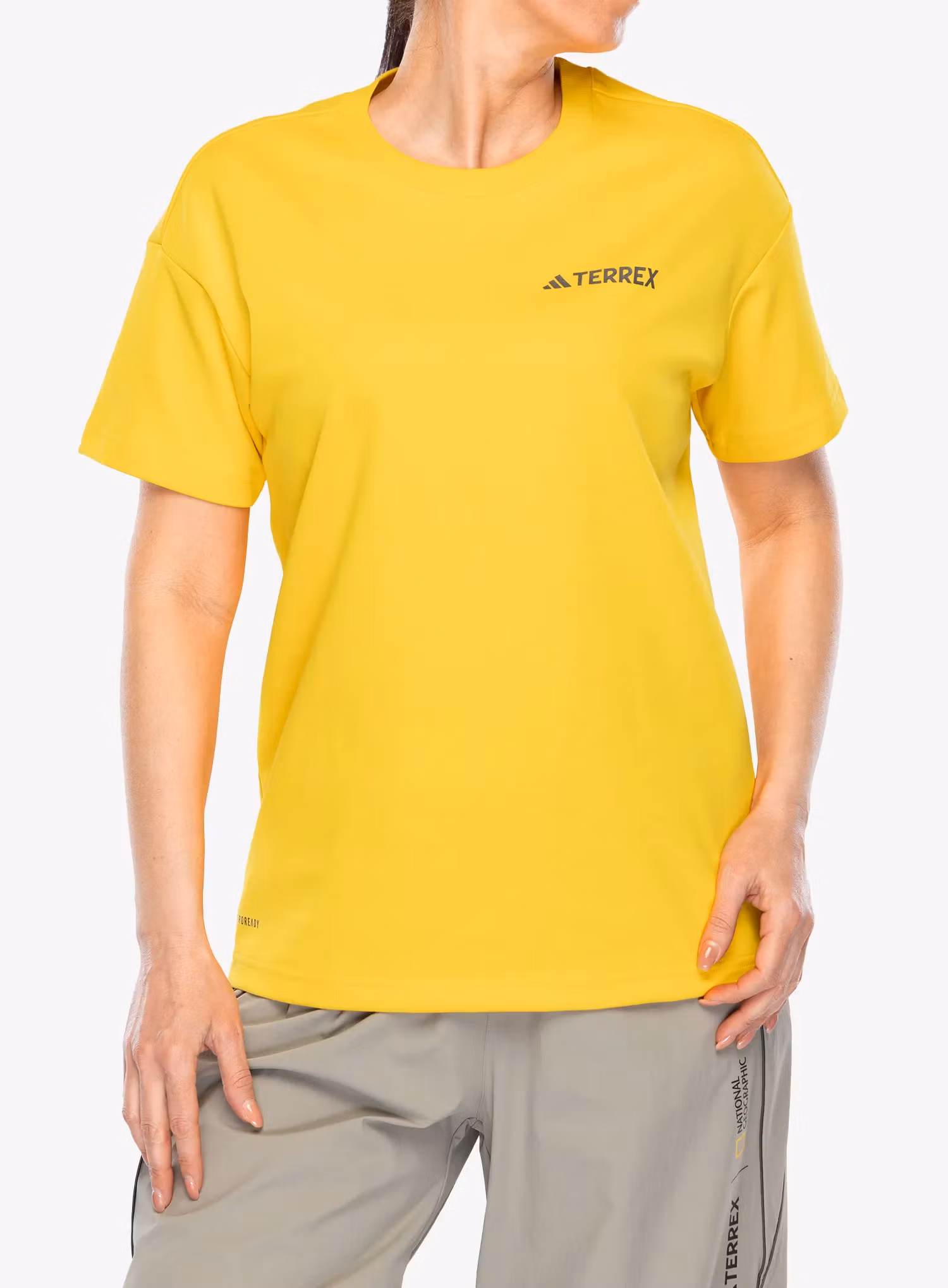 Bavlnené tričko adidas TERREX Nat Geo UF AEROREADY Graphic T-Shirt - eqt yellow