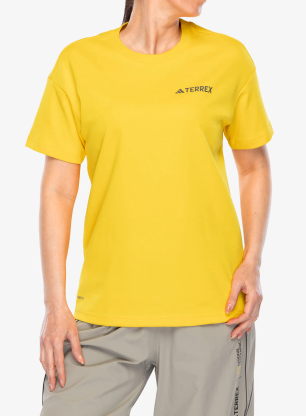 Bavlnené tričko adidas TERREX Nat Geo UF AEROREADY Graphic T-Shirt - eqt yellow