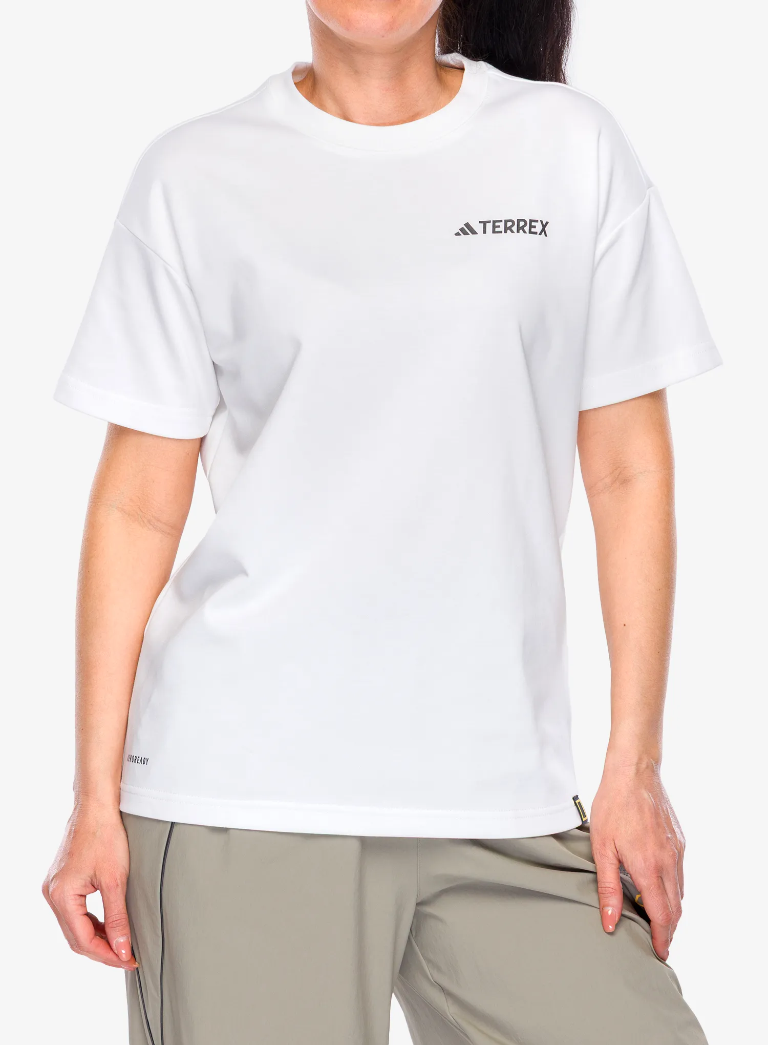 Bavlnené tričko adidas TERREX Nat Geo UF AEROREADY Graphic T-Shirt - white