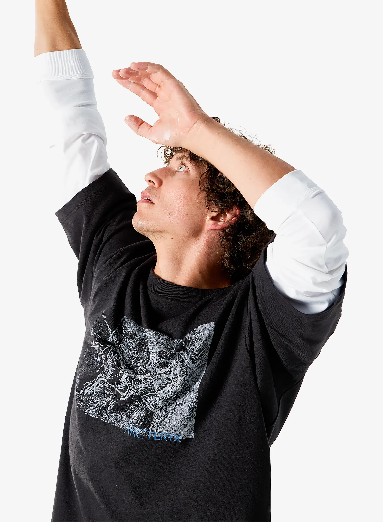 Bavlnené tričko Arcteryx Kragg Cotton Lithographica SS - black