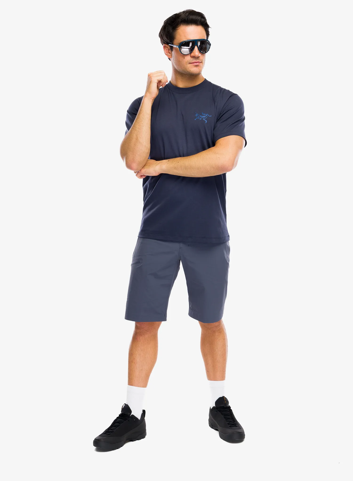 Bavlnené tričko Arcteryx Kragg SL Cotton Shirt SS - black sapphire