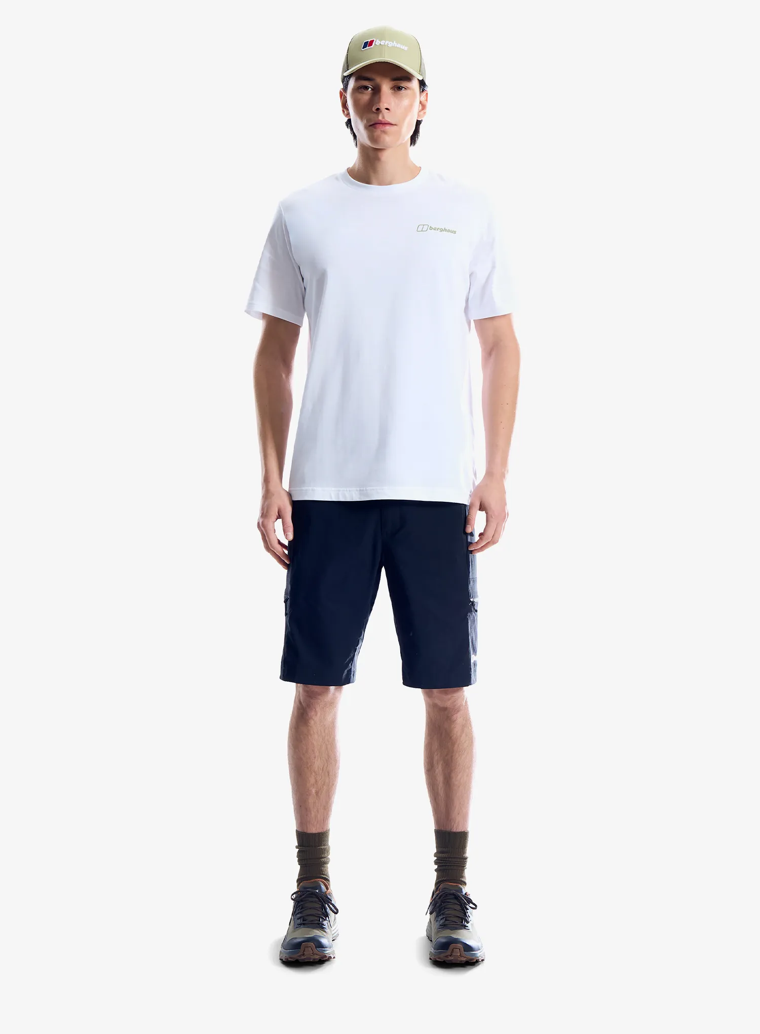 Bavlnené tričko Berghaus Geo Mountaintry Essential Tee Am - pure white