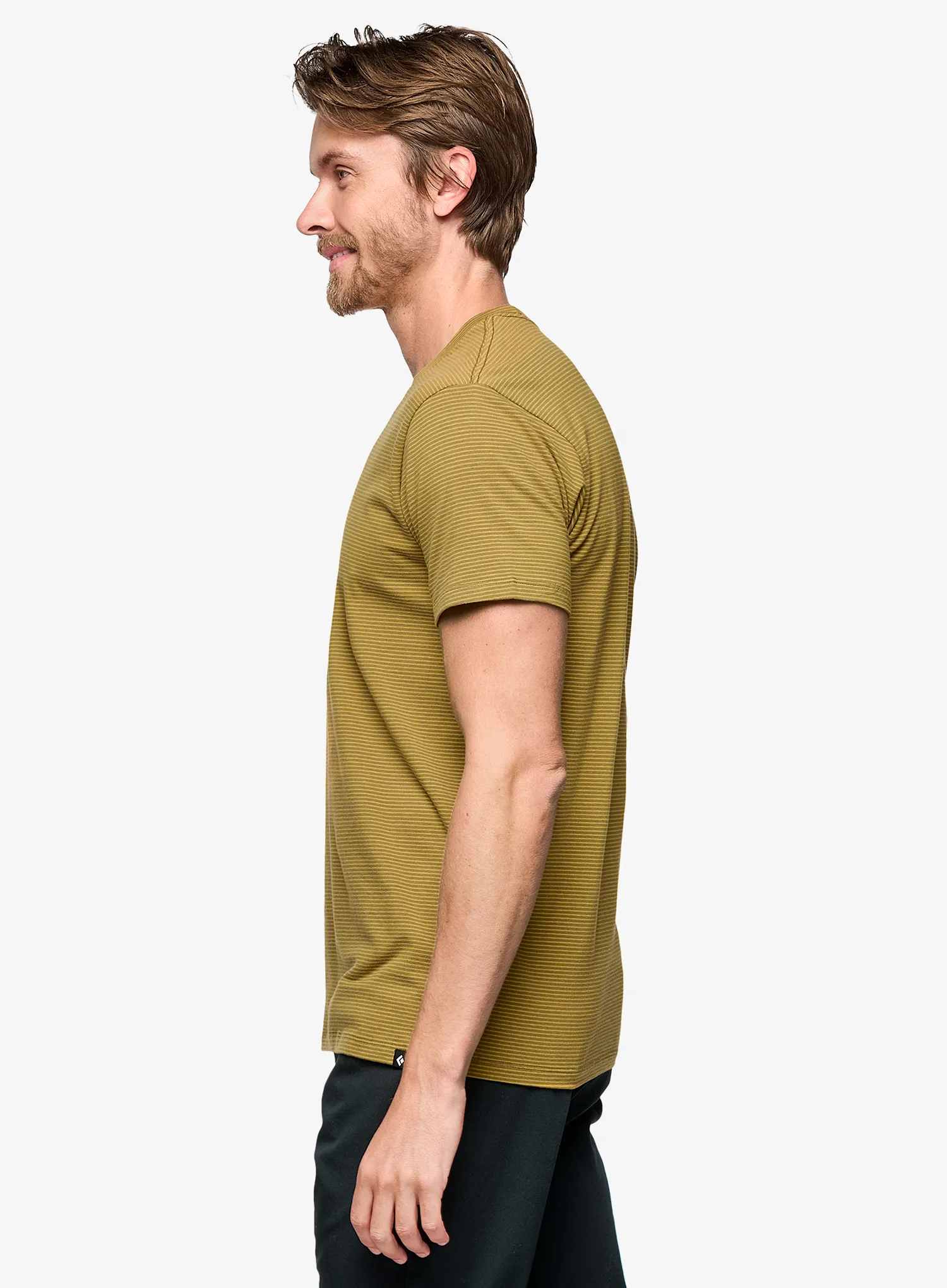 Bavlnené tričko Black Diamond BD Stripe SS Tee - dark curry/amber