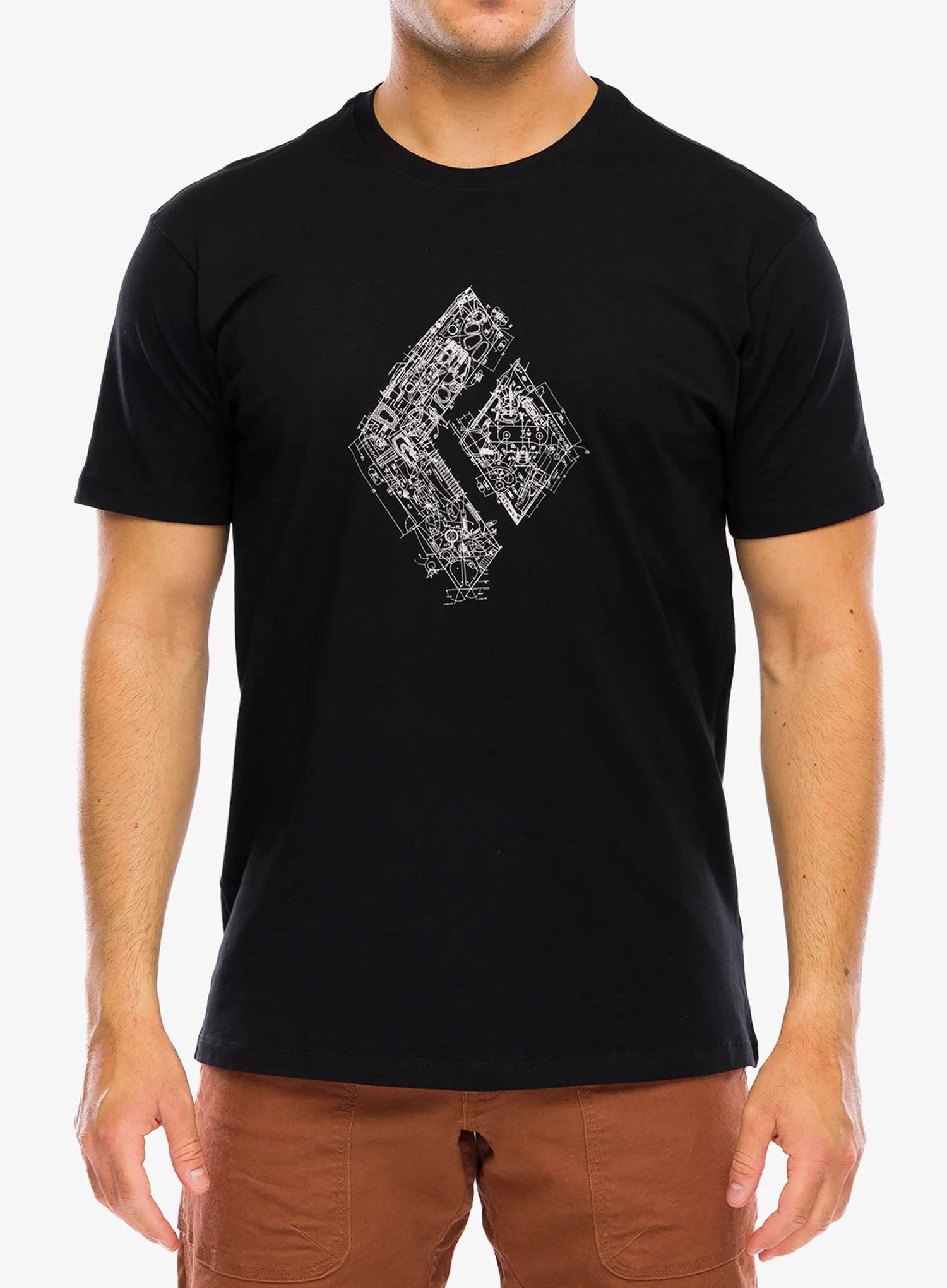 Bavlnené tričko Black Diamond Engineered Diamond SS Tee - black