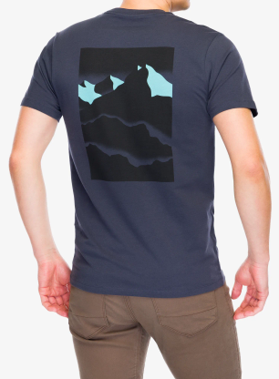 Bavlnené tričko Black Diamond Mountainscape SS Tee - charcoal