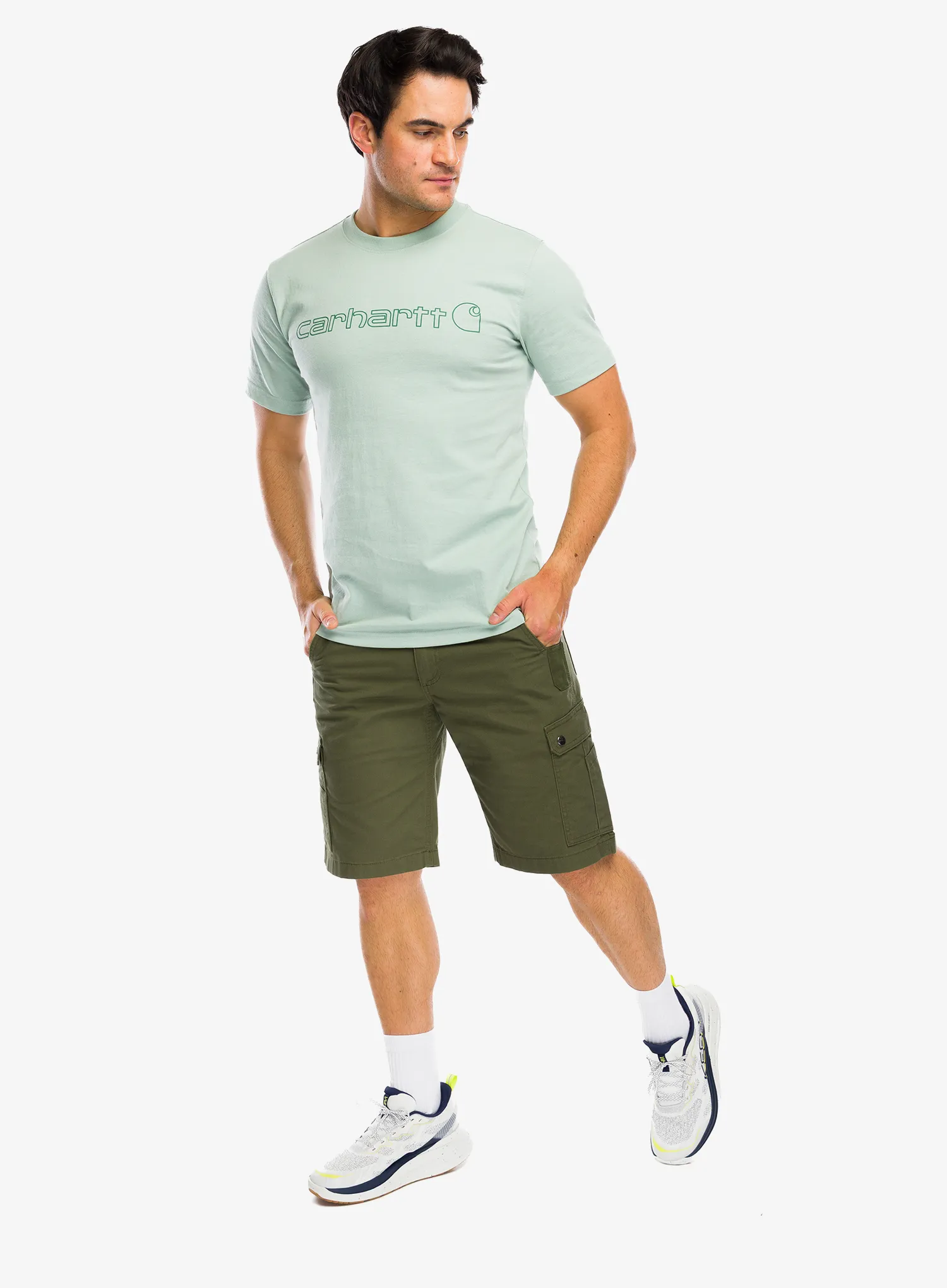 Bavlnené tričko Carhartt Core Logo T-Shirt S/S - seabrook