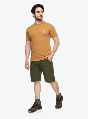 Bavlnené tričko Carhartt Irvine Relaxed Garment Dyed T-Shirt - carhartt brown