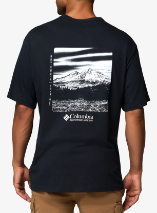 Bavlnené tričko Columbia CSC Heavyweight Back Graphic Tee - black/photoreal