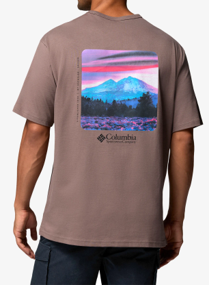 Bavlnené tričko Columbia CSC Heavyweight Back Graphic Tee - iron/photoreal cmyk