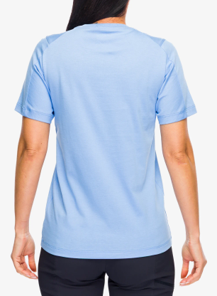 Bavlnené tričko dámske Arcteryx Kragg SL Cotton Emblem Crew SS - glacial
