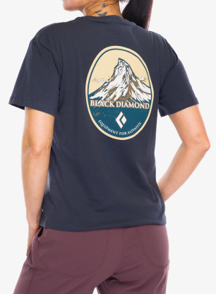 Bavlnené tričko dámske Black Diamond Heritage Badge SS Tee - charcoal