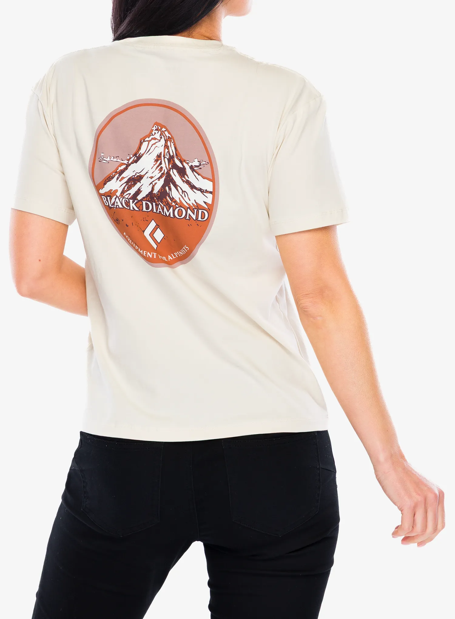 Bavlnené tričko dámske Black Diamond Heritage Badge SS Tee - off white
