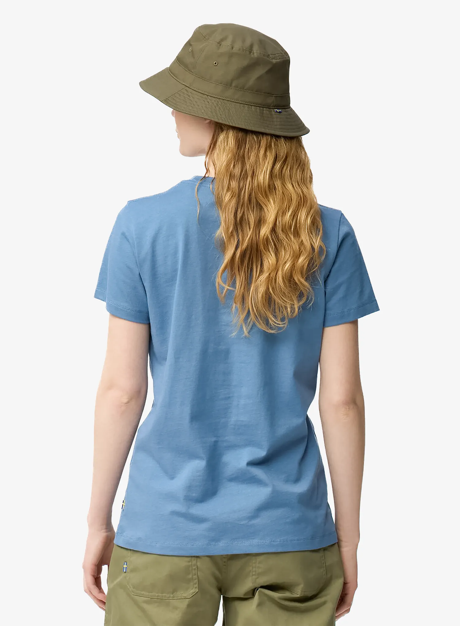 Bavlnené tričko dámske Fjallraven Fjallblomster Fox T-shirt - dawn blue