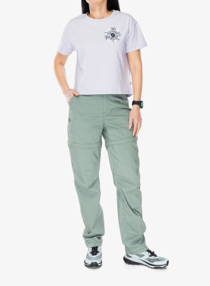Bavlnené tričko dámske Fjallraven Fjallblomster Logo T-shirt - lavender mist