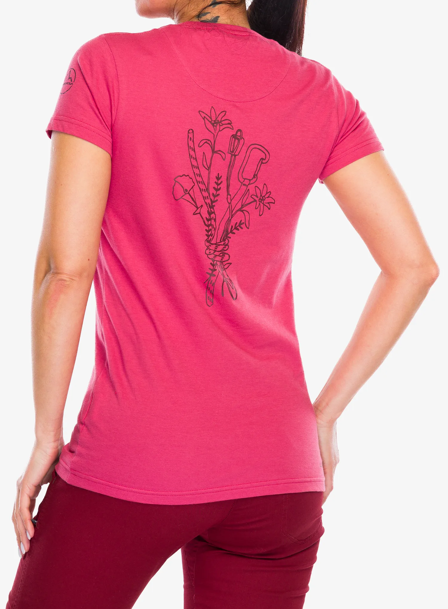 Bavlnené tričko dámske La Sportiva Climb Flower T-Shirt - rosebay