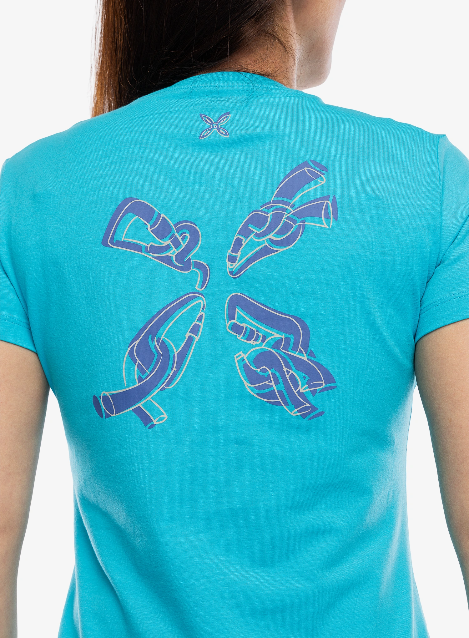 Bavlnené tričko dámske Montura Knots T-Shirt - turquoise