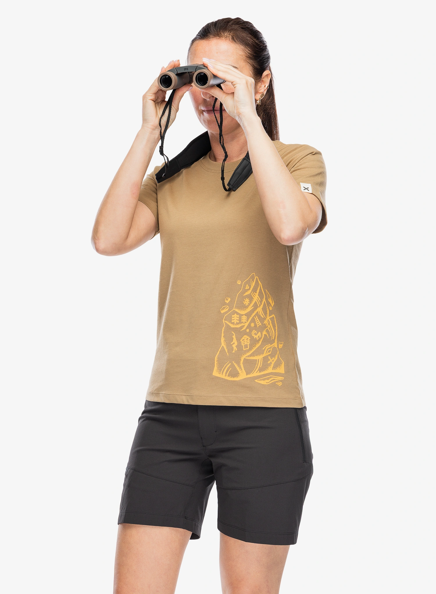 Bavlnené tričko dámske Montura Spire T-Shirt - beige desert 