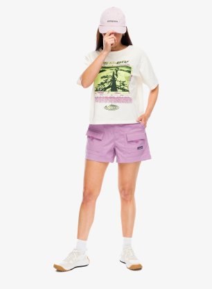 Bavlnené tričko dámske Patagonia Run Like Roots Easy Cut T-Shirt - undyed natural
