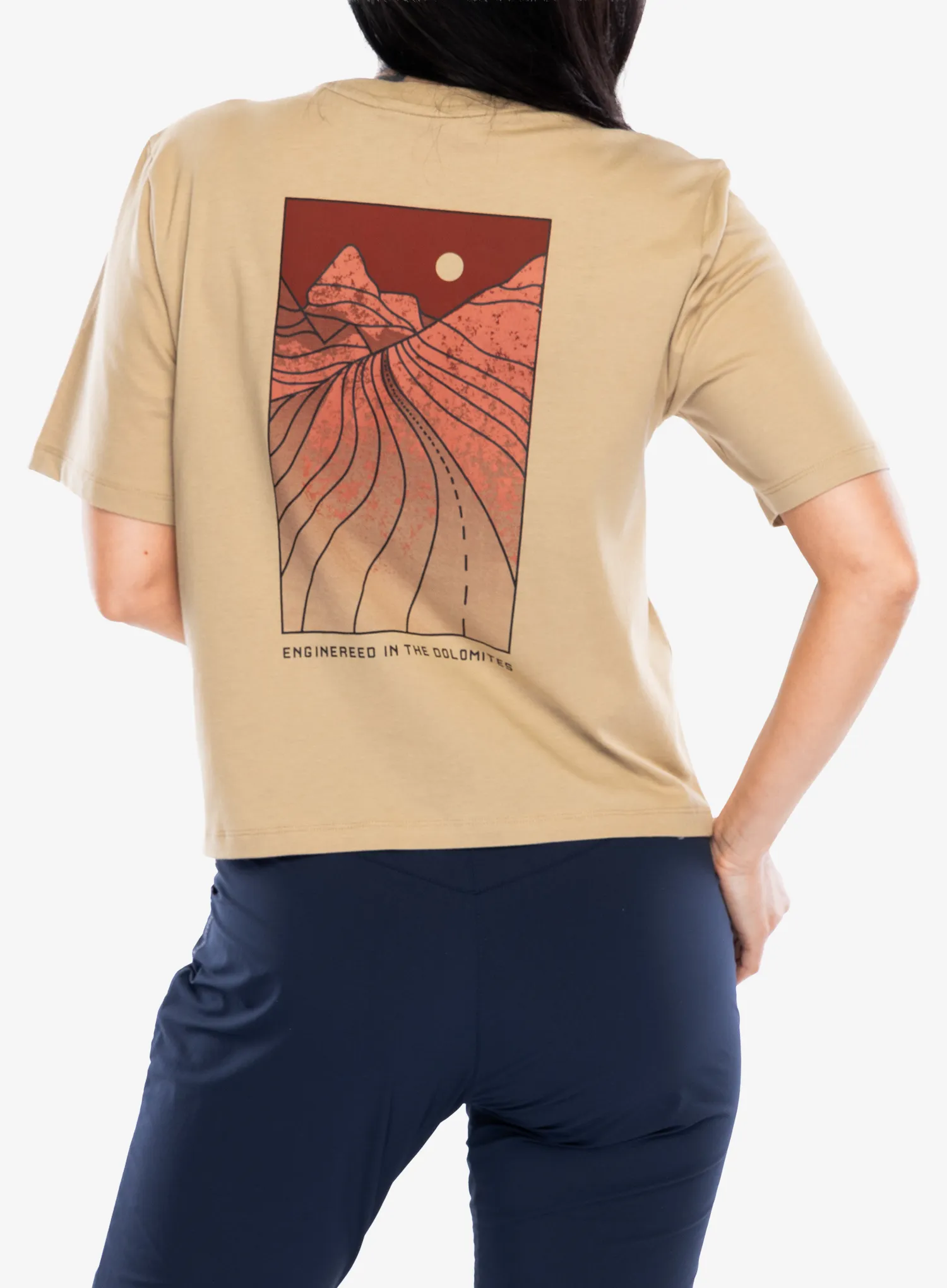 Bavlnené tričko dámske Salewa Eagle Sunset Loose T-Shirt - quicksand