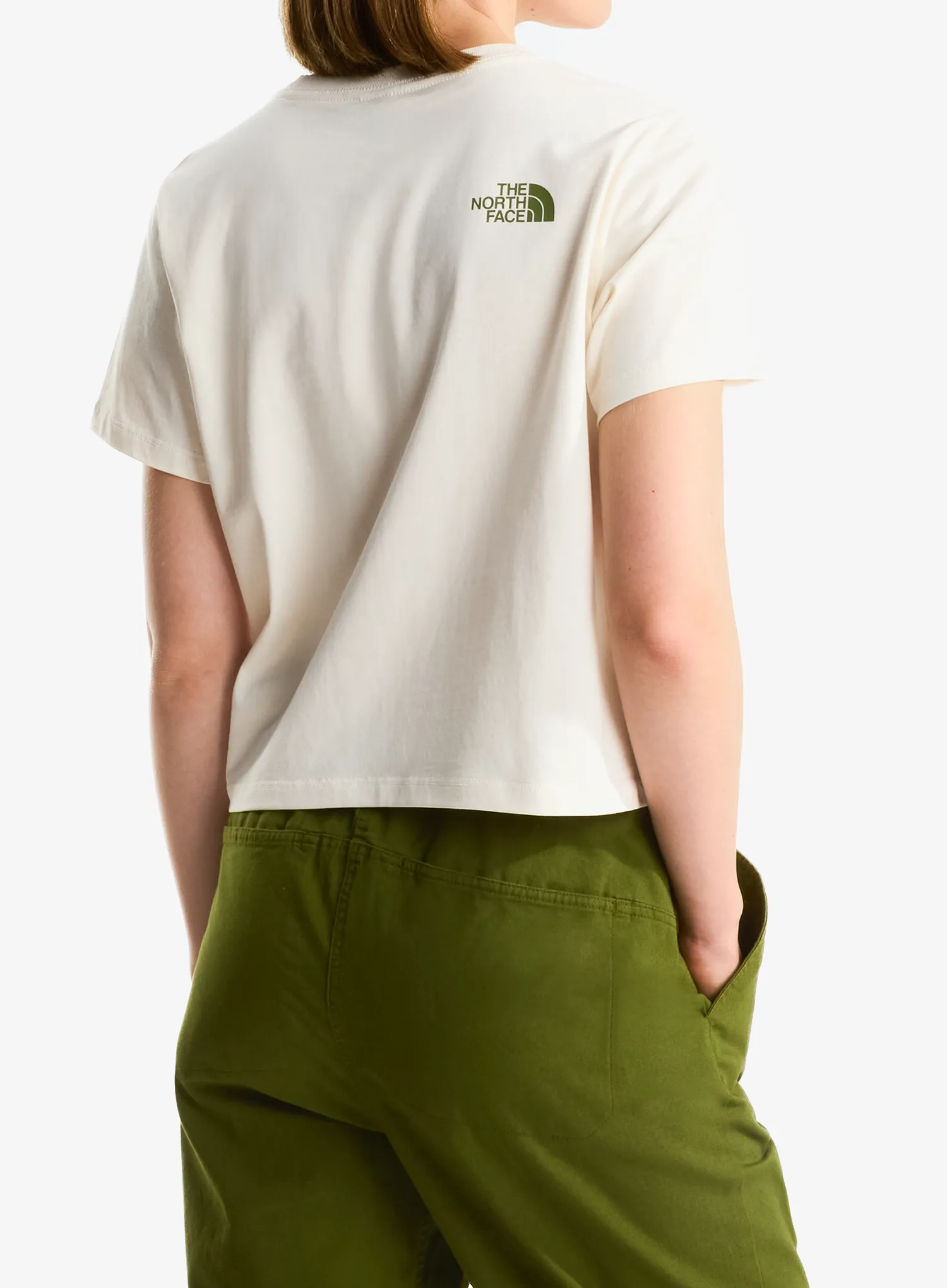 Bavlnené tričko dámske The North Face Flora Embro Regular Short Sleeve Tee - white dune