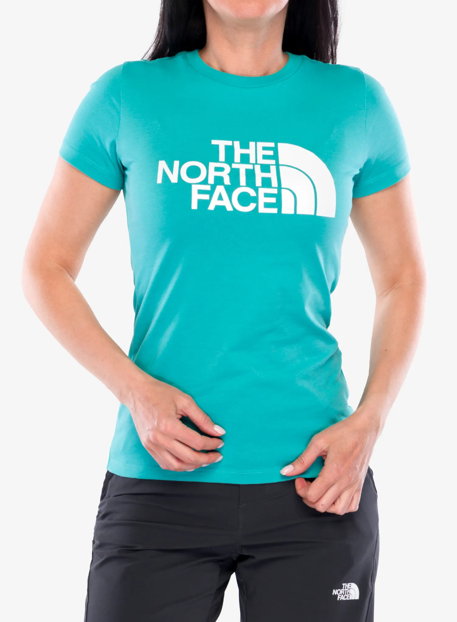 Bavlnené tričko dámske The North Face S/S Easy Tee - vistula blue/tnf white