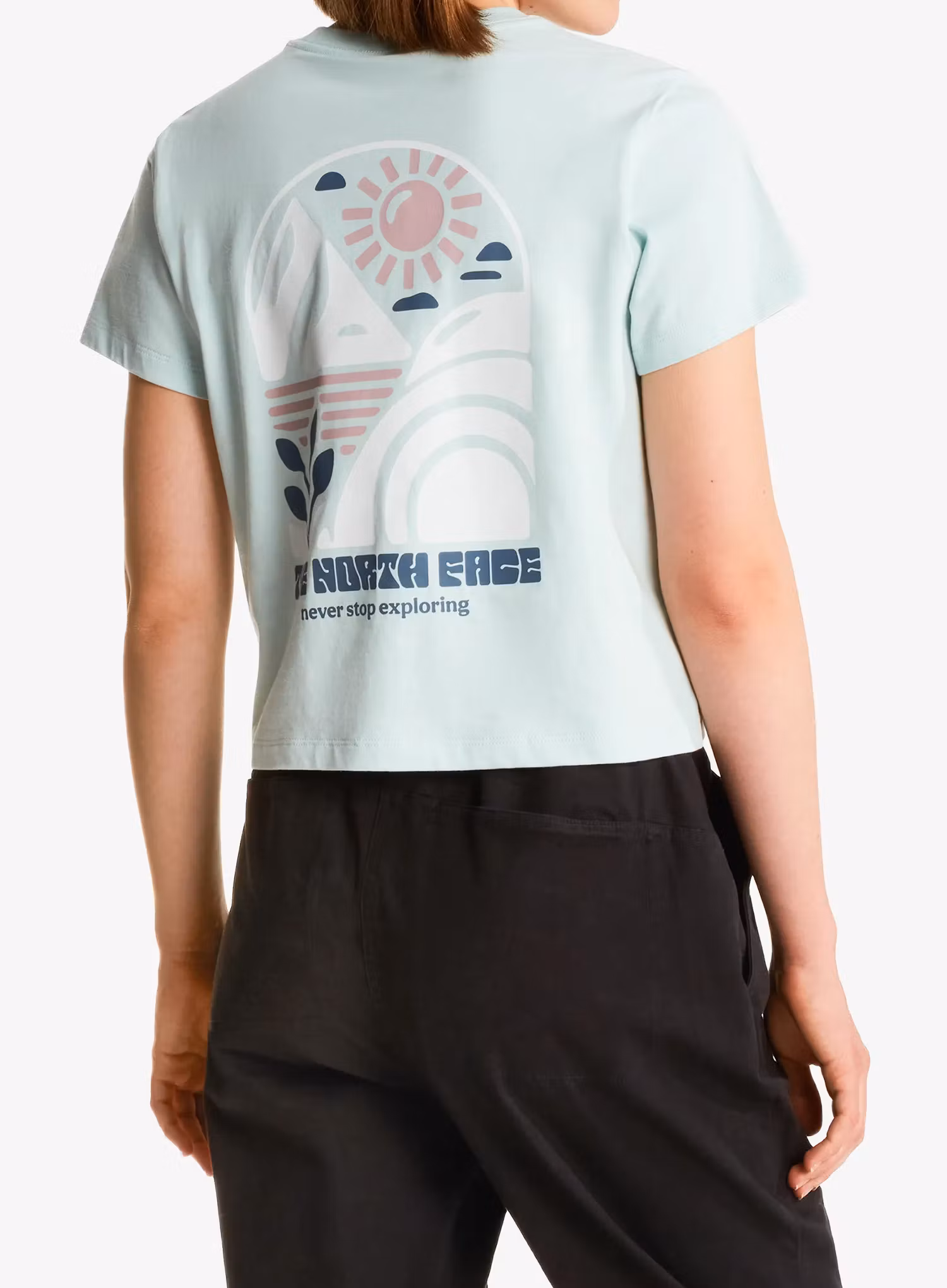 Bavlnené tričko dámske The North Face Sun Regular SS Cutie Tee - opal frost