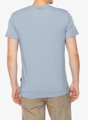Bavlnené tričko Dovre O-neck Bamboo Viscose T-shirt - light blue