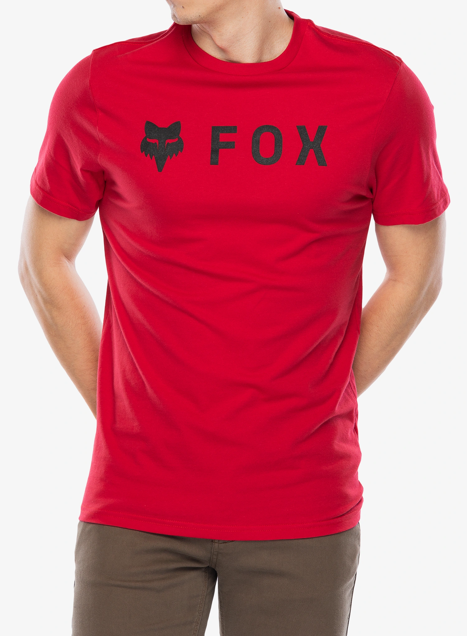 Bavlnené tričko Fox Absolute SS Prem Tee - flame red