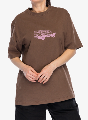 Bavlnené tričko Gramicci Truck Tee - brown pigment