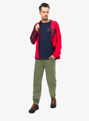 Bavlnené tričko La Sportiva Circle Logo T-Shirt - night sky/mountain red