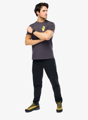 Bavlnené tričko La Sportiva Crimp - onyx/yellow
