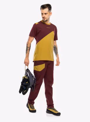 Bavlnené tričko La Sportiva Dude T-Shirt - savana/redwood